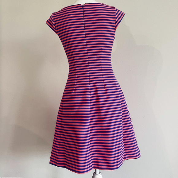 Lily Pulitzer Coral and Blue Striped Dress - Picture 2 of 7